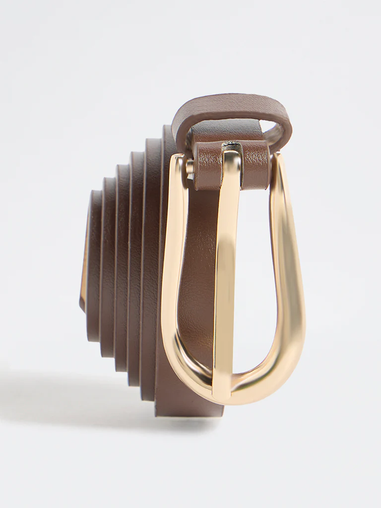 Westside Accessories Dark Brown U-Buckle Belt