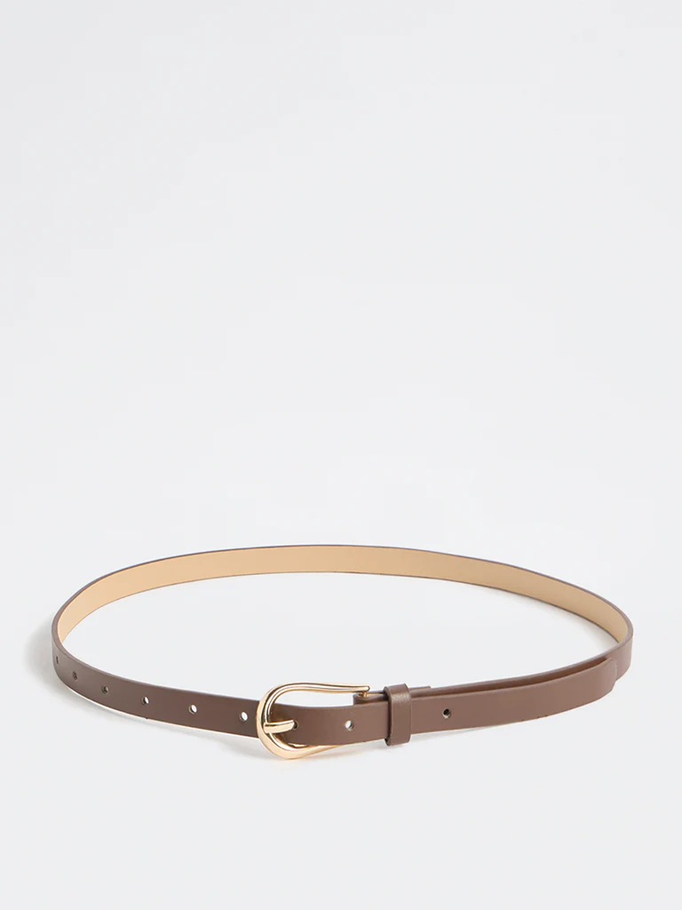Westside Accessories Dark Brown U-Buckle Belt - Image 2