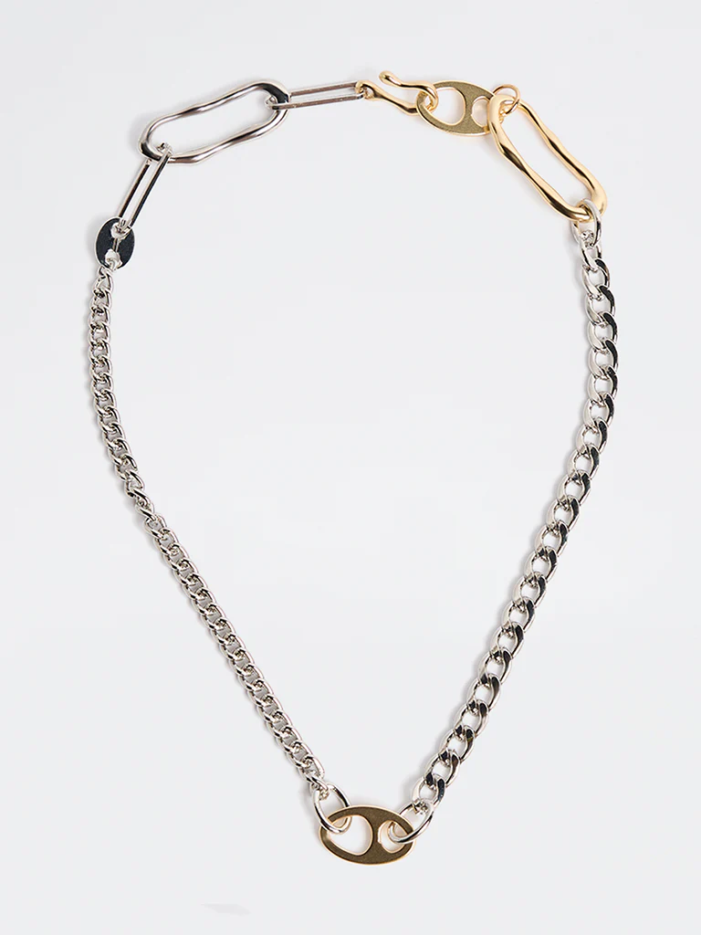Westside Accessories Gold and Silver Link Chain Necklace