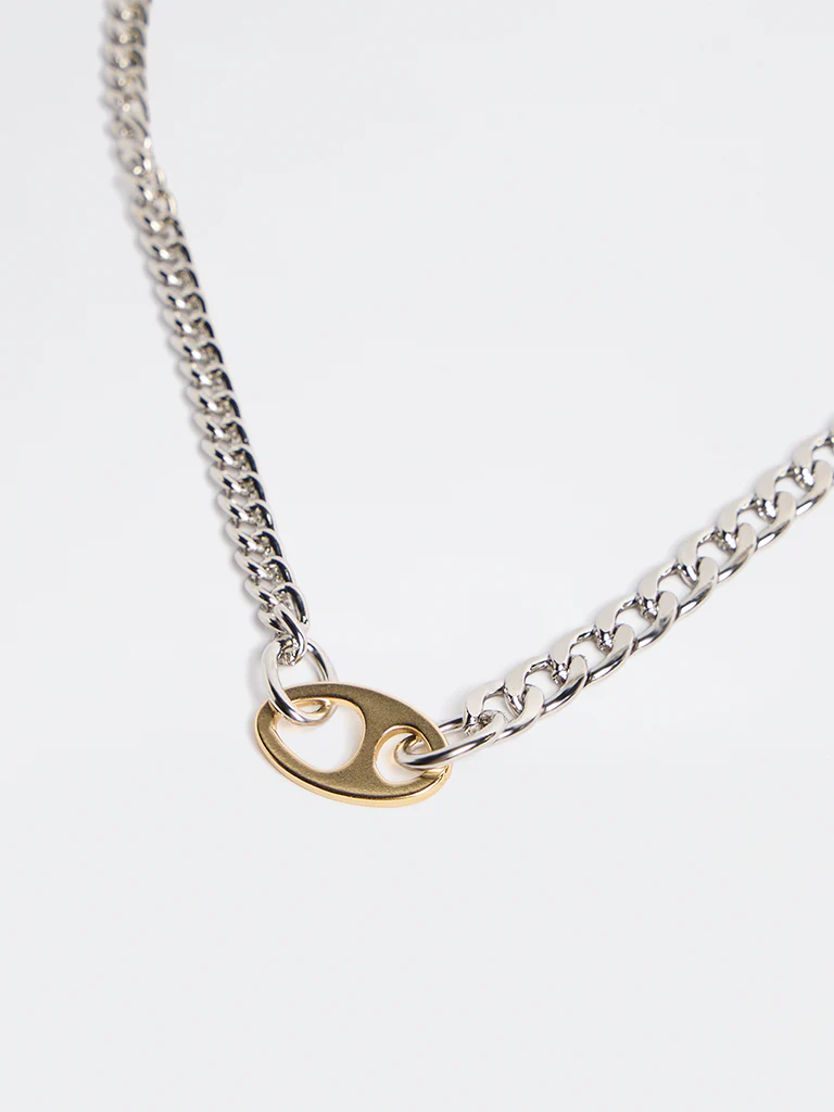 Westside Accessories Gold and Silver Link Chain Necklace - Image 3
