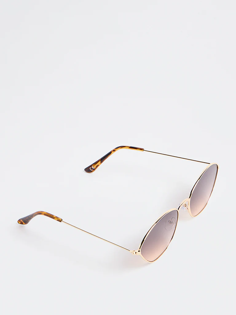 Westside Accessories Gold Angular Sunglasses - Image 2