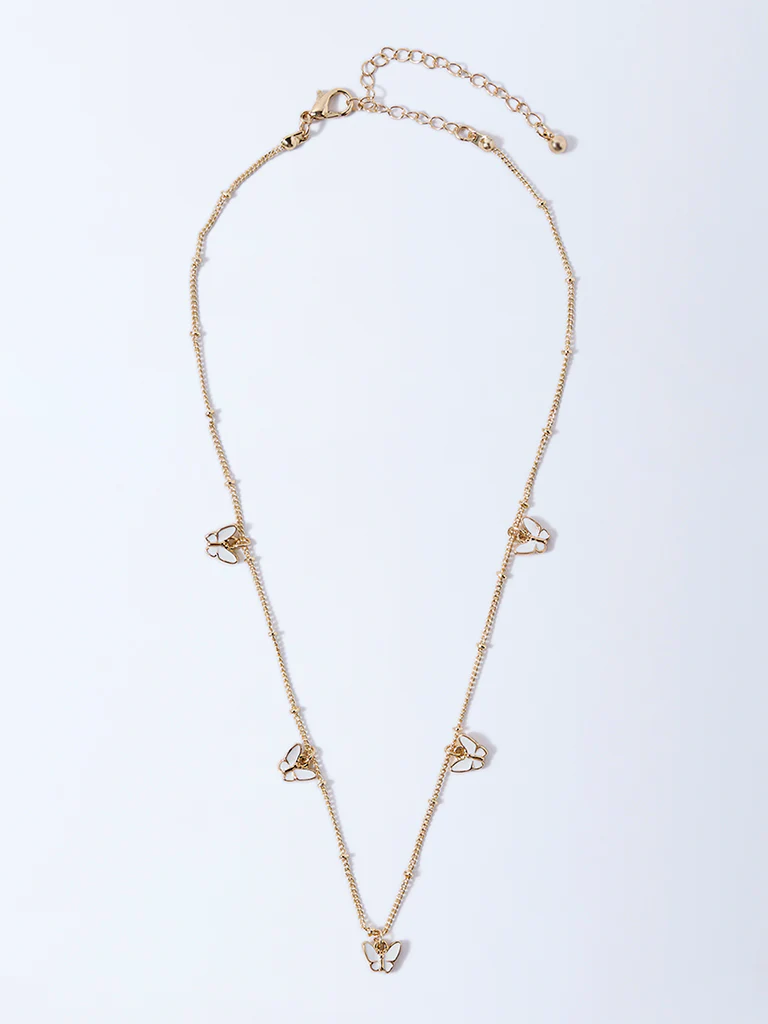Westside Accessories Gold Butterfly Charm Necklace
