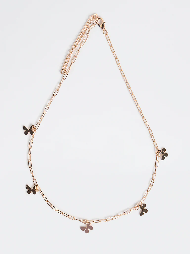 Westside Accessories Gold Butterfly Charm Necklace
