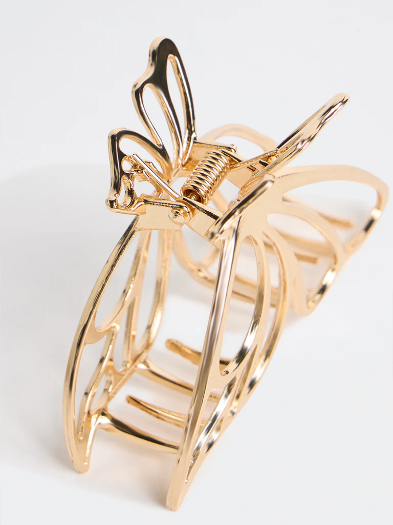 Westside Accessories Gold Butterfly-Design Claw Clip - Image 3