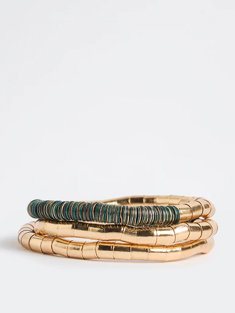 Westside Accessories Gold Elastic Bracelets - Pack of 3