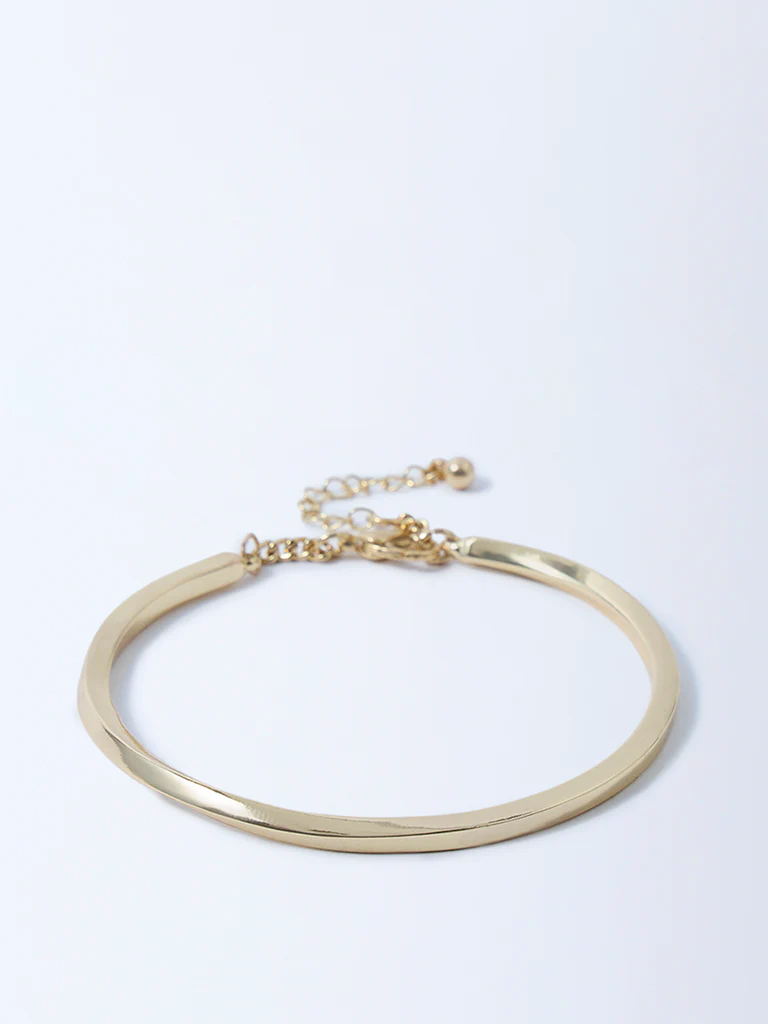 Westside Accessories Gold Evil Eye and Cuff Bracelets - Pack of 2 - Image 3
