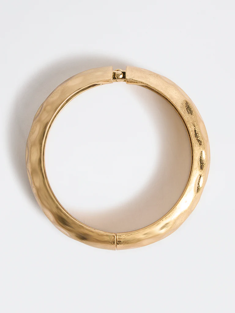 Westside Accessories Gold Hammered Cuff Bracelet