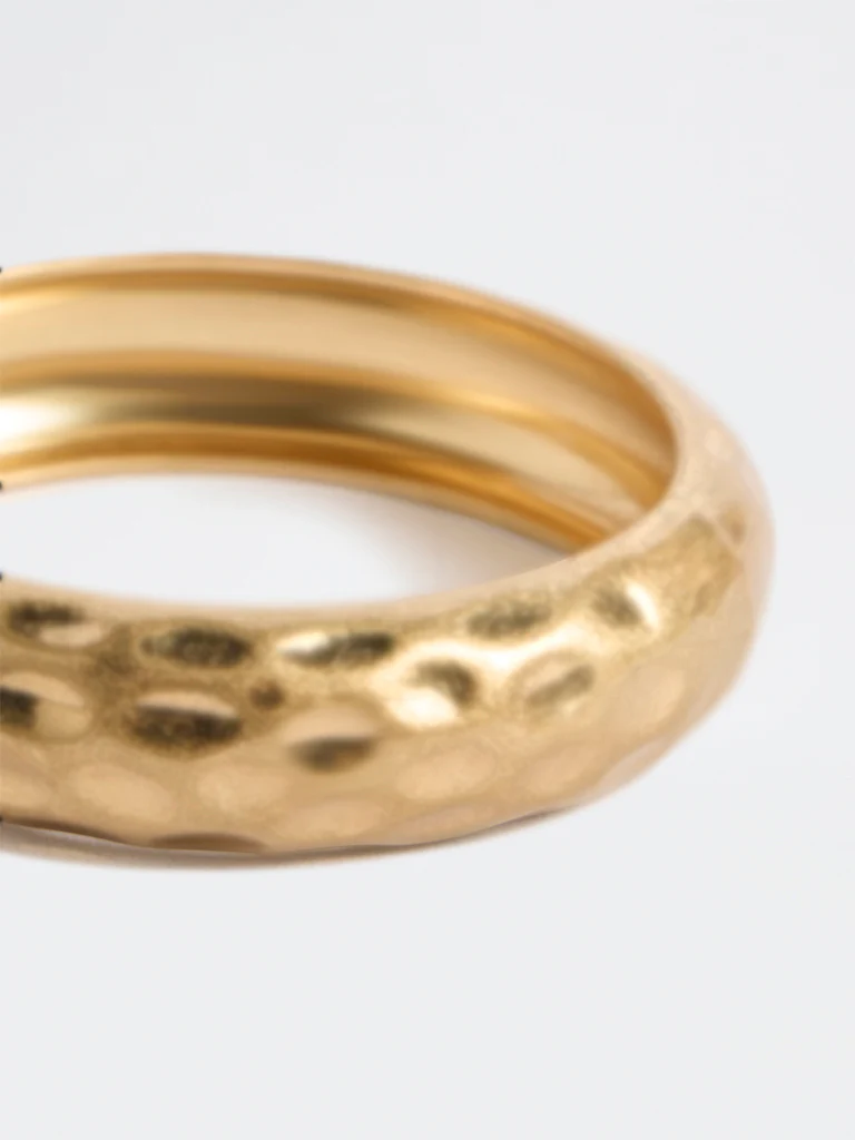 Westside Accessories Gold Hammered Cuff Bracelet - Image 3