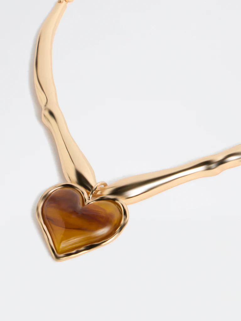 Westside Accessories Gold Heart Charm Necklace - Image 3