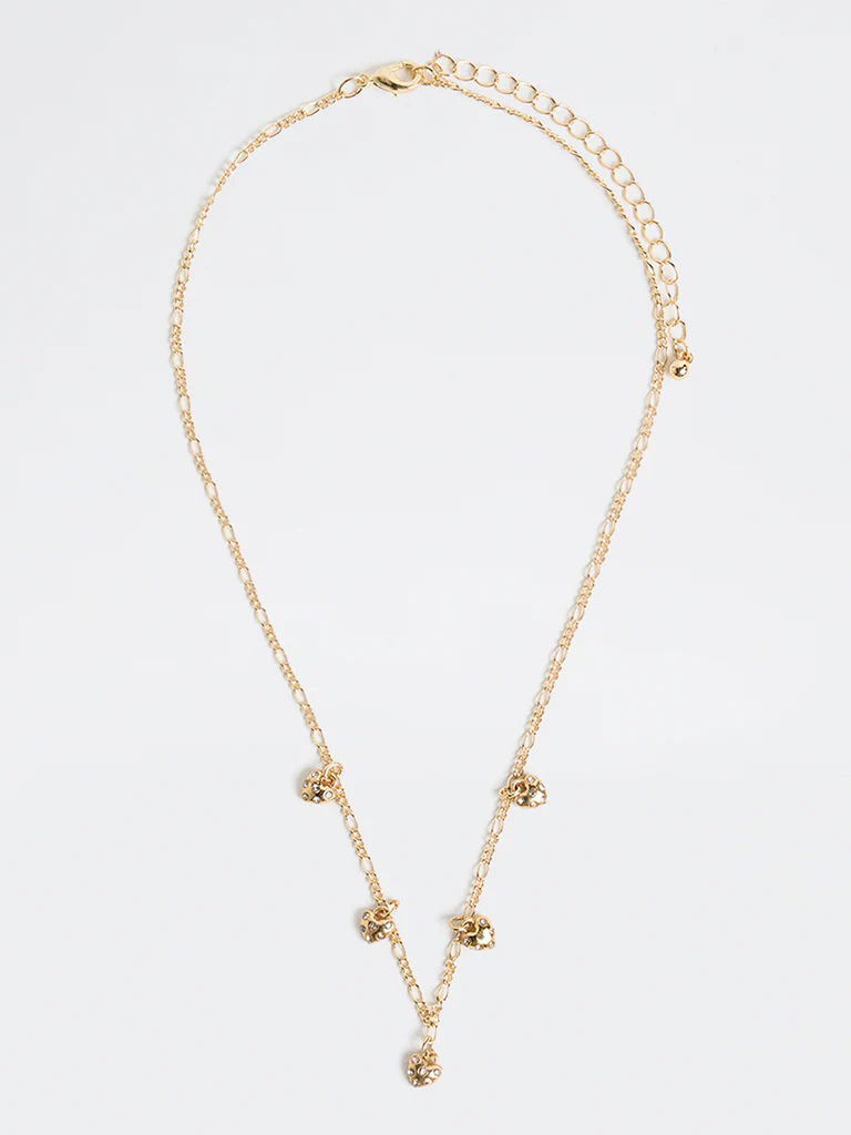 Westside Accessories Gold Heart Charm Necklace