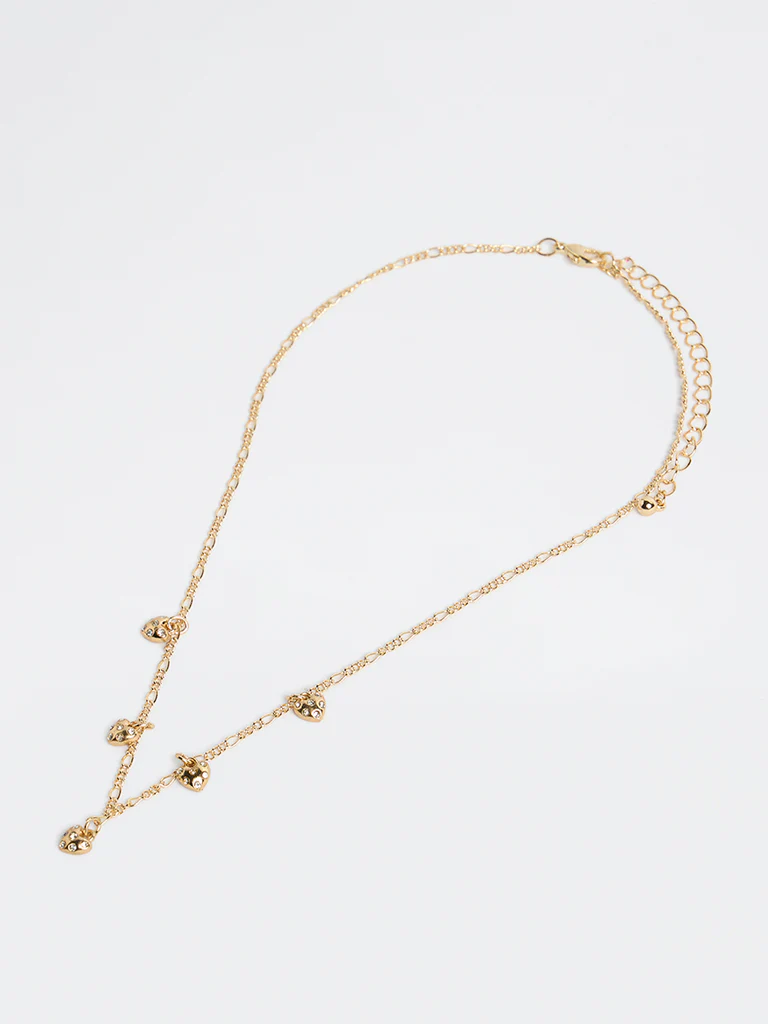 Westside Accessories Gold Heart Charm Necklace - Image 2