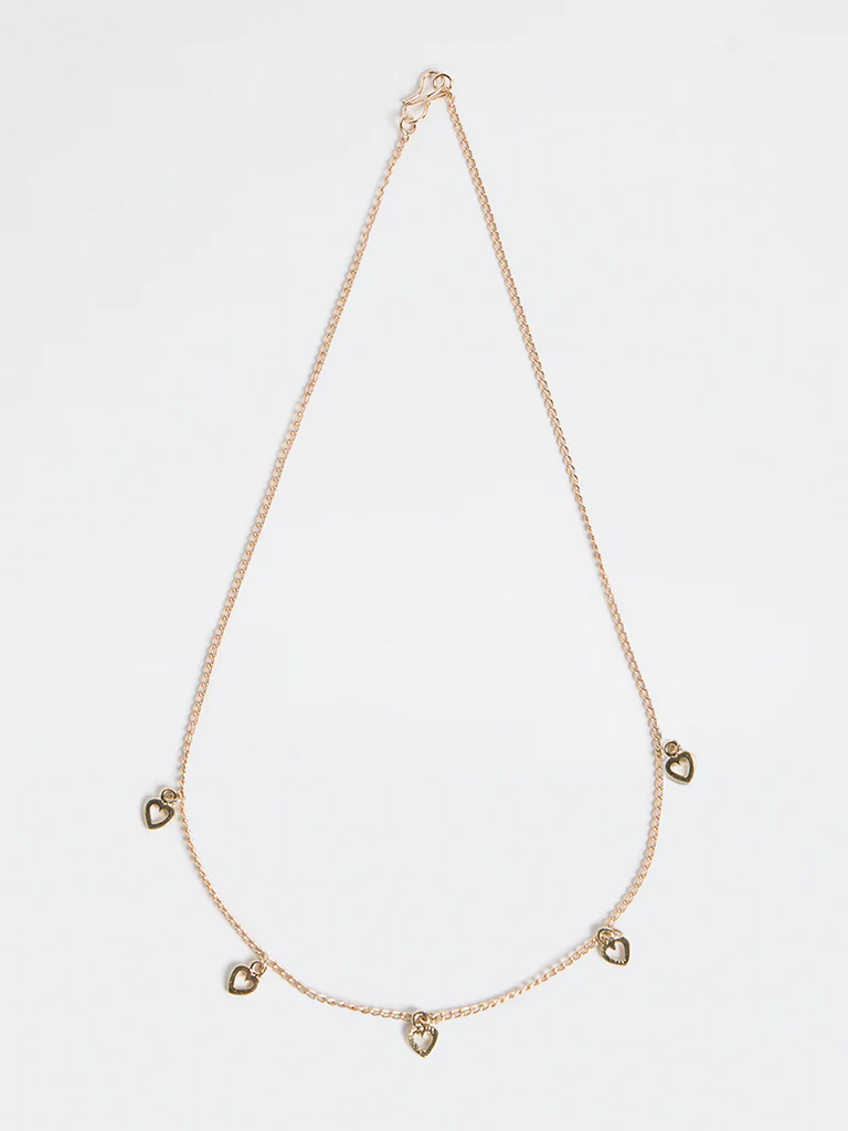 Westside Accessories Gold Heart Multicharm Necklace