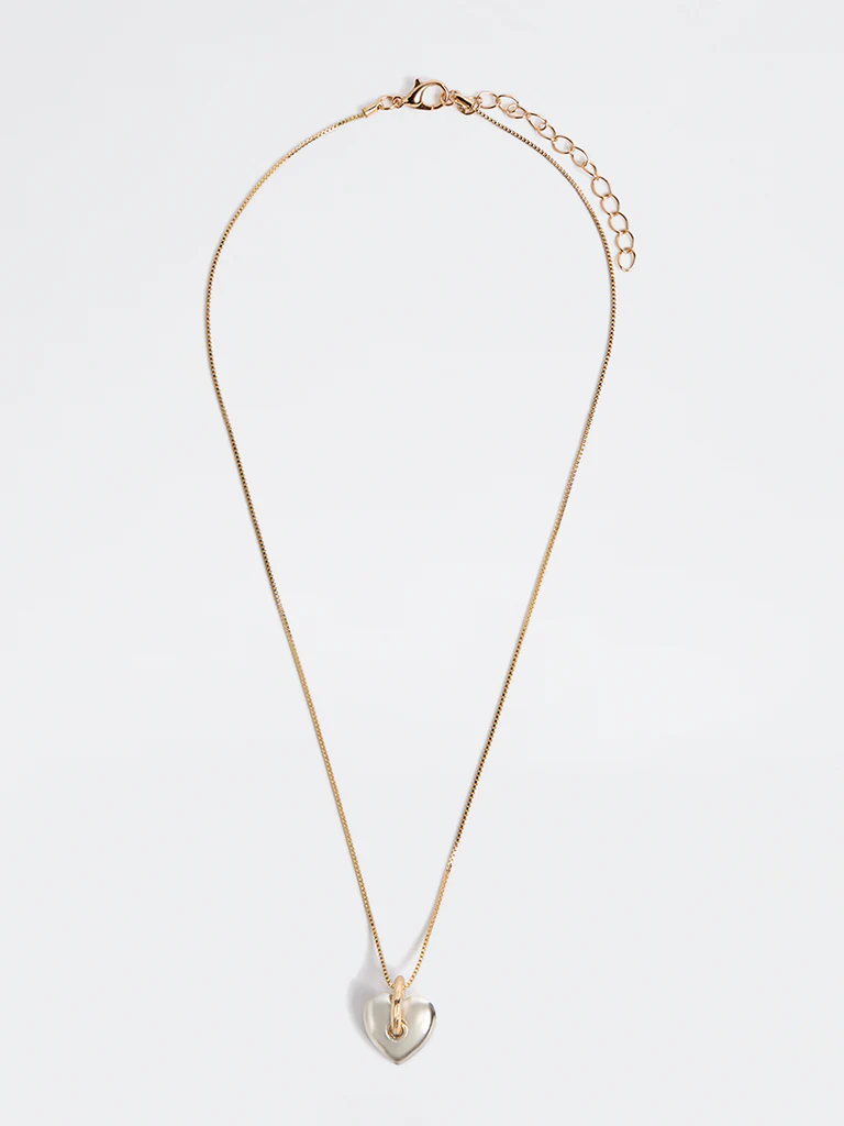 Westside Accessories Gold Heart Pendant Necklace