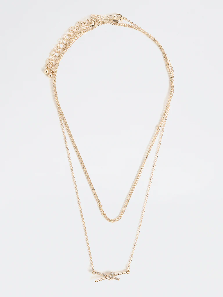 Westside Accessories Gold Knot Necklaces - Pack of 2