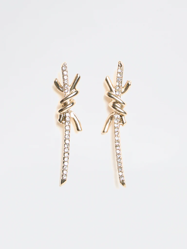 Westside Accessories Gold Knot Stud Earrings