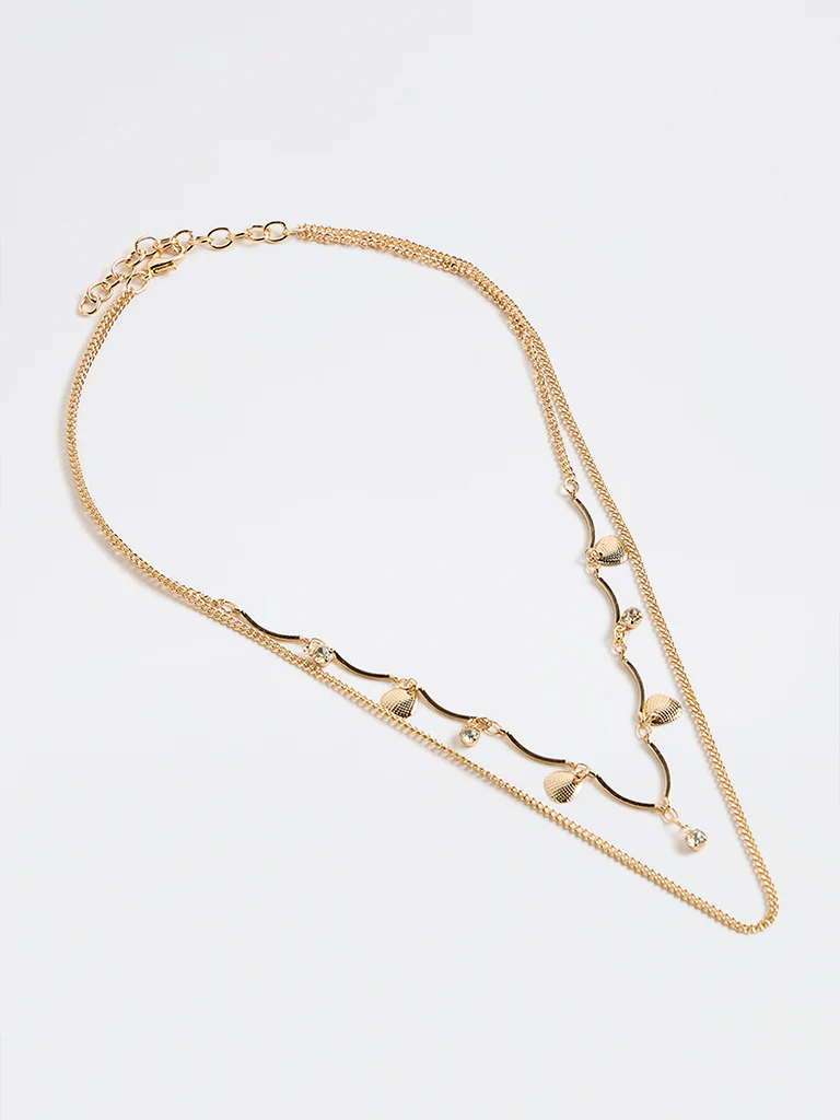 Westside Accessories Gold Layered Chain Necklace - Image 2