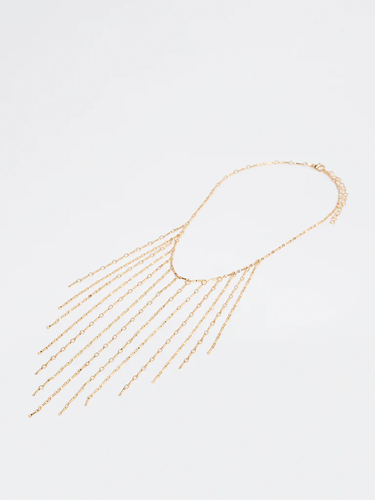 Westside Accessories Gold Lines Statement Necklace - Image 2