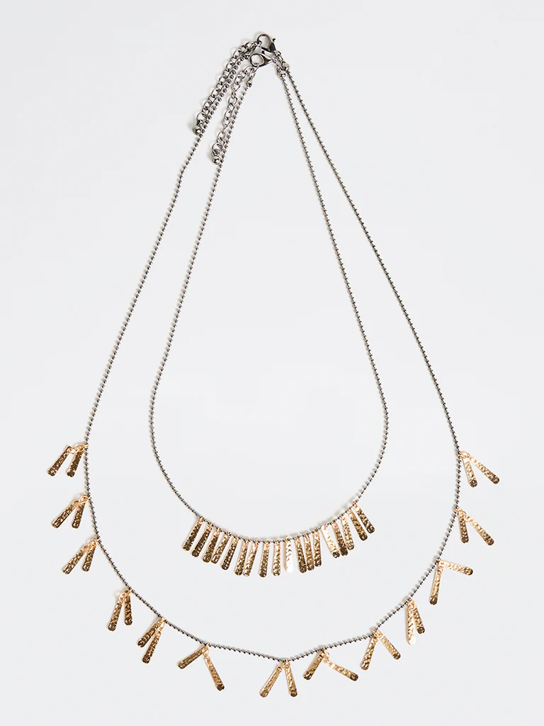 Westside Accessories Gold Metal Necklaces - Pack of 2