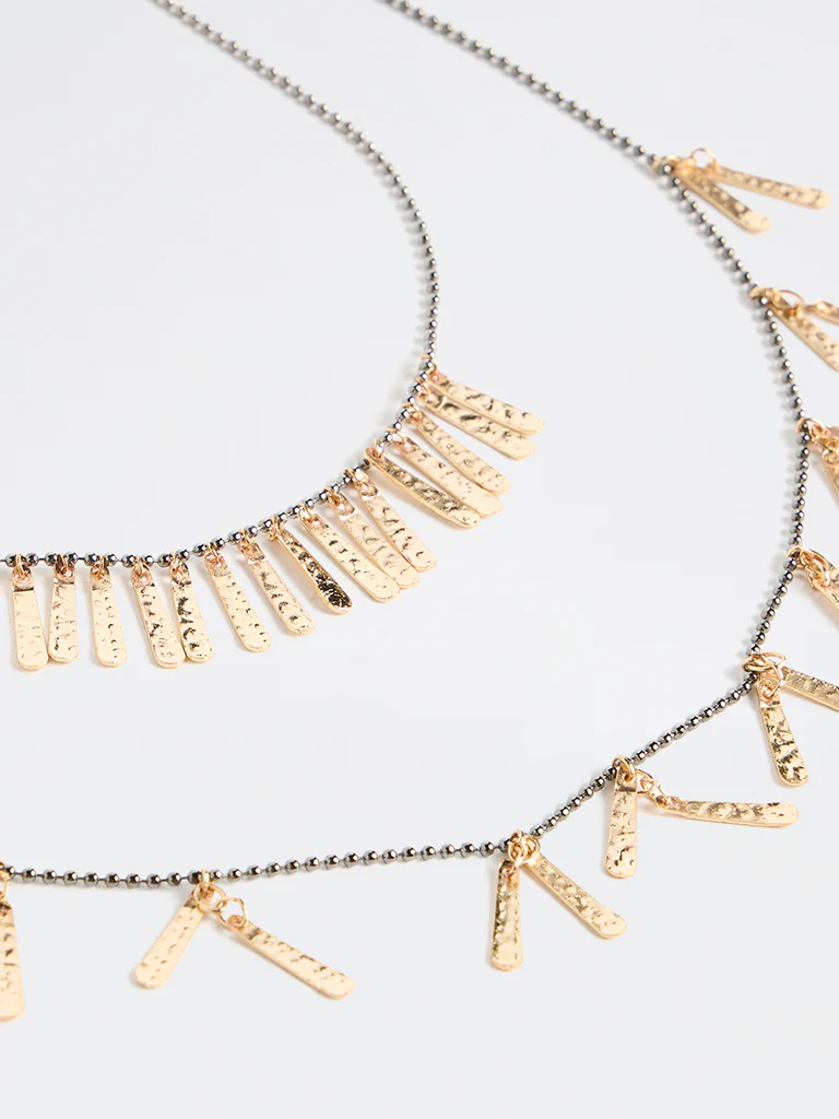Westside Accessories Gold Metal Necklaces - Pack of 2 - Image 3