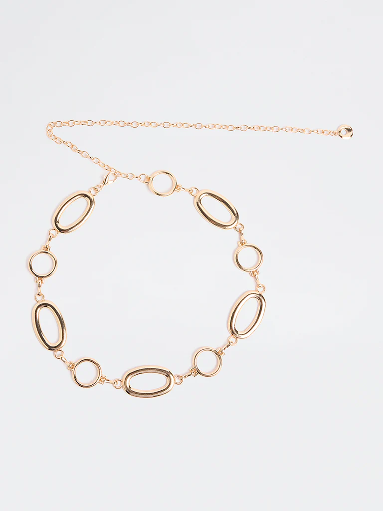 Westside Accessories Gold Molten Chain Belt