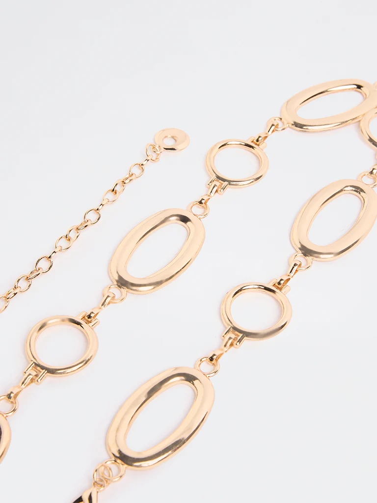 Westside Accessories Gold Molten Chain Belt - Image 3