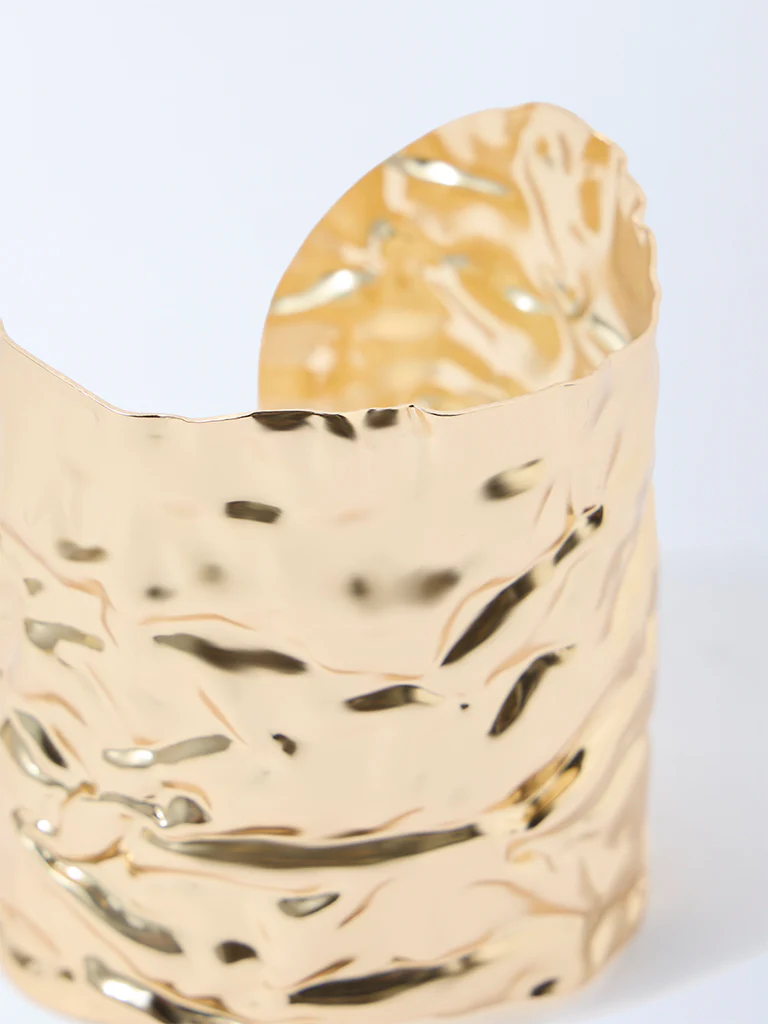 Westside Accessories Gold Molten Open Statement Cuff - Image 3