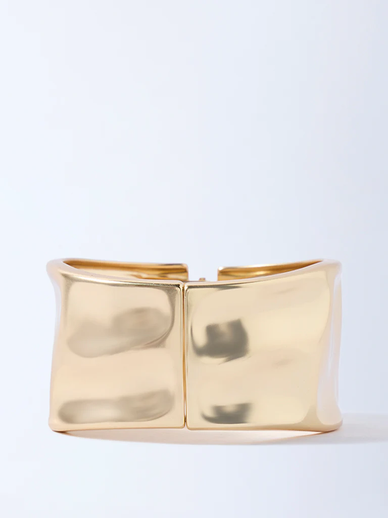 Westside Accessories Gold Molten Statement Cuff Bracelet