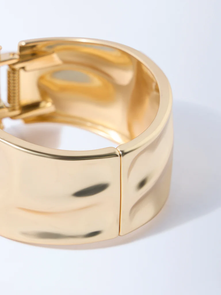 Westside Accessories Gold Molten Statement Cuff Bracelet - Image 3