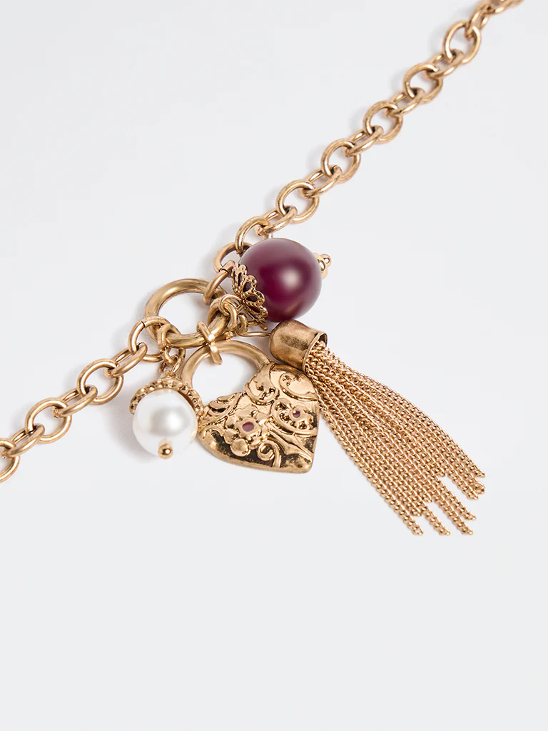 Westside Accessories Gold Multi Charm Chain Bracelet - Image 3