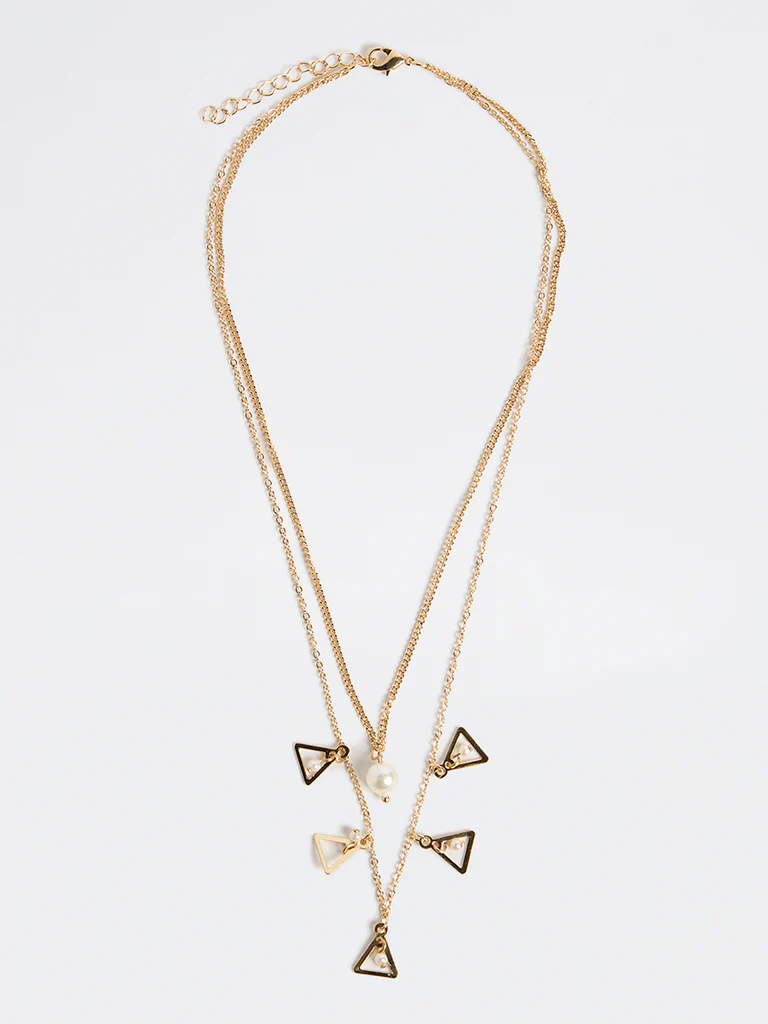 Westside Accessories Gold Multi Charm Layered Necklace