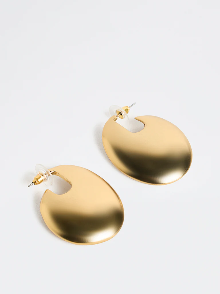 Westside Accessories Gold Puff Earrings - Image 2