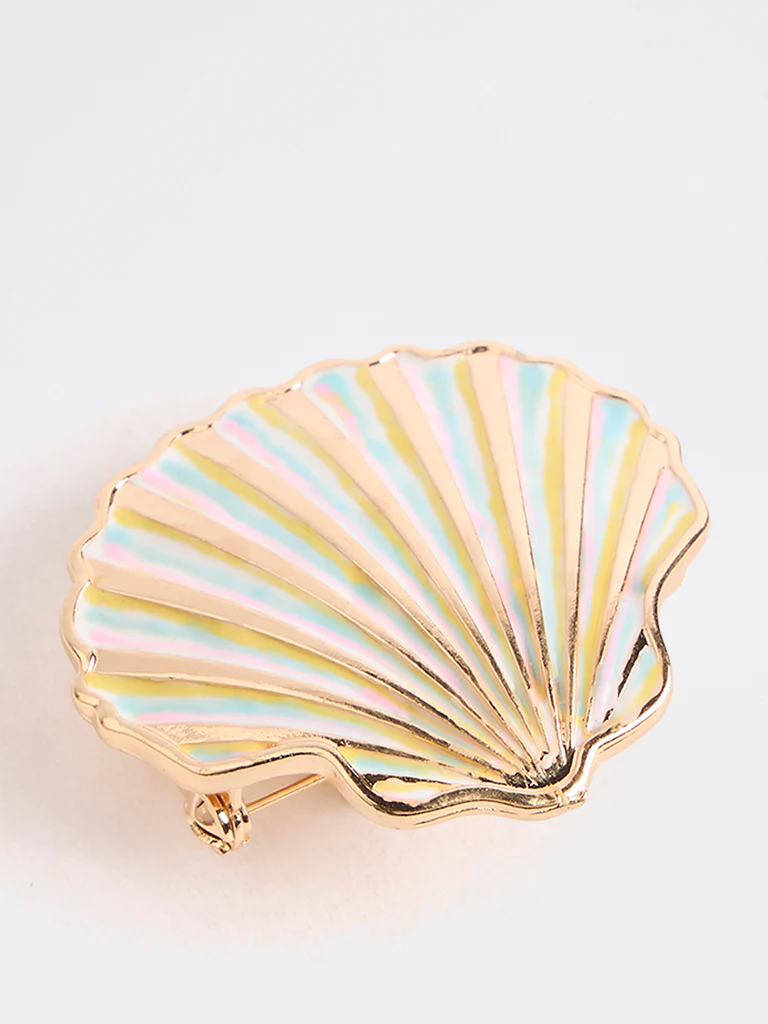 Westside Accessories Gold Shell Brooch - Image 2