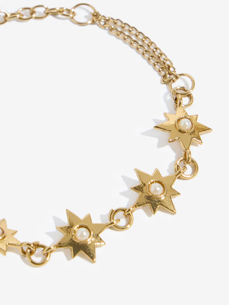 Westside Accessories Gold Star Charm Chain Bracelet - Image 3
