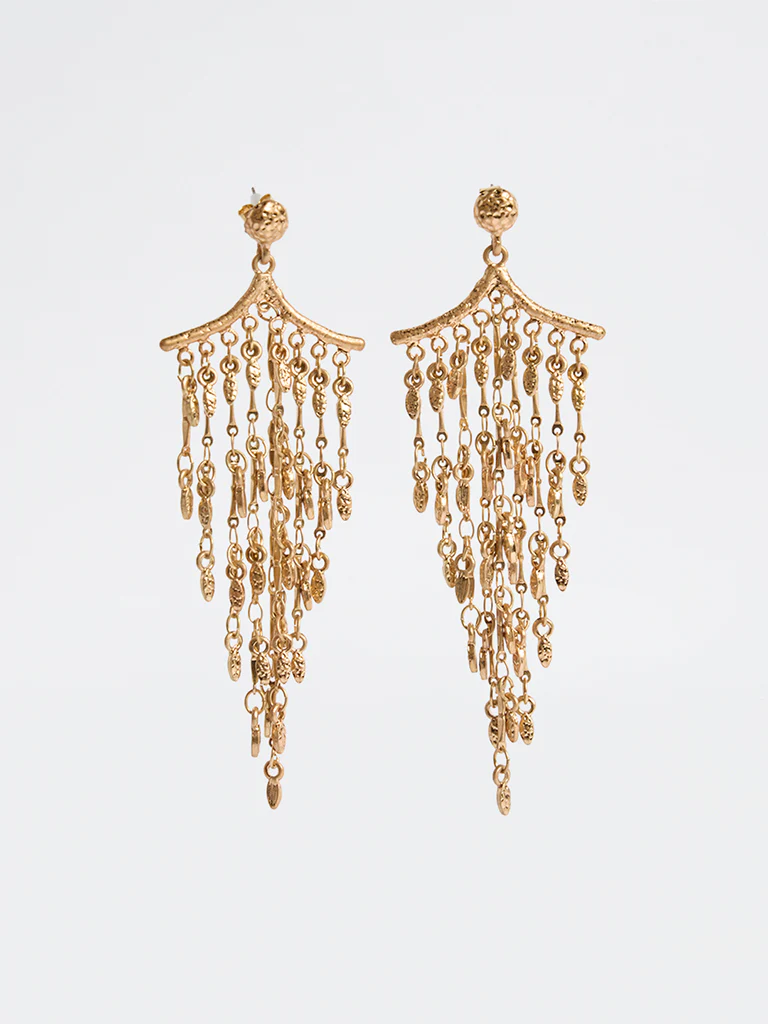 Westside Accessories Gold Statement Dangler Earrings