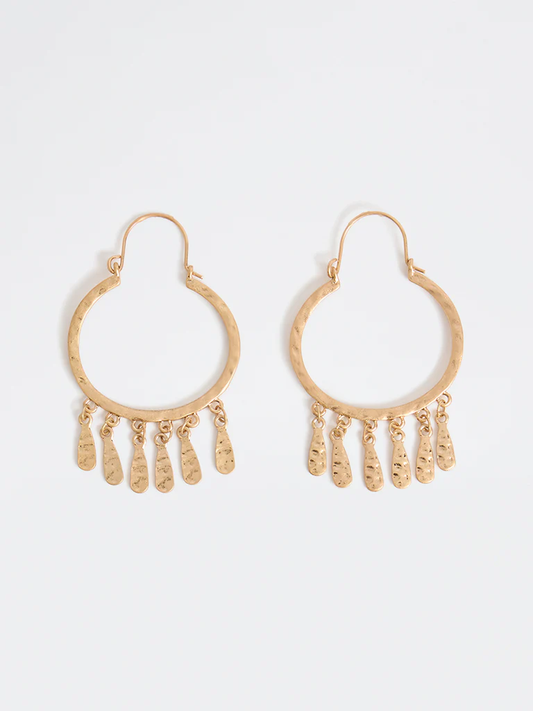 Westside Accessories Gold Statement Hoop Earrings