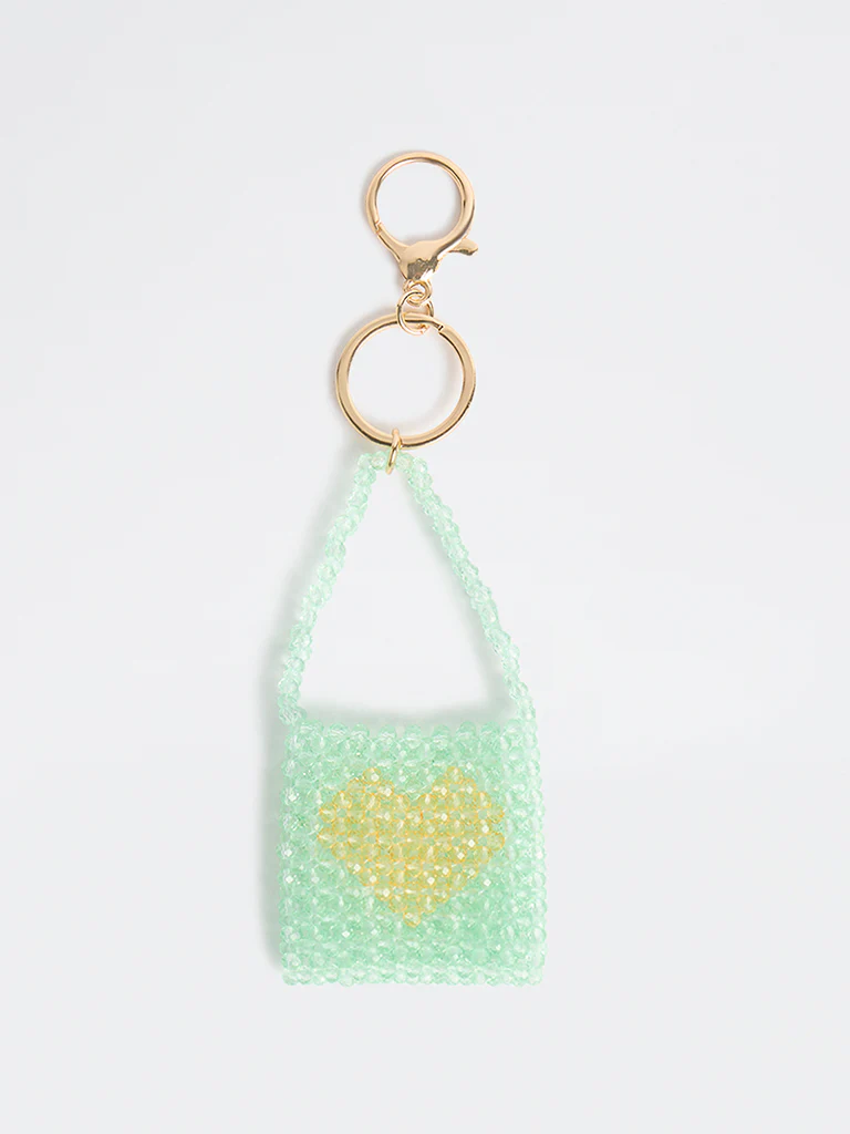 Westside Accessories Green Bag Beaded Bag Charm