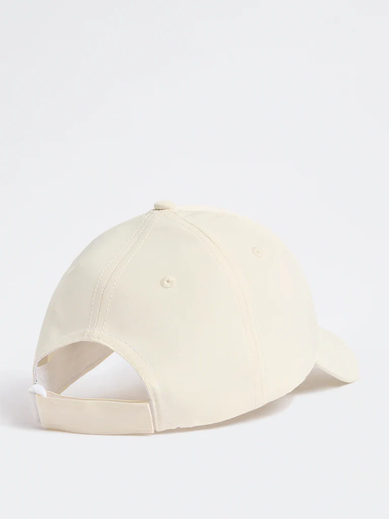 Westside Accessories Ivory Text Design Cap - Image 2