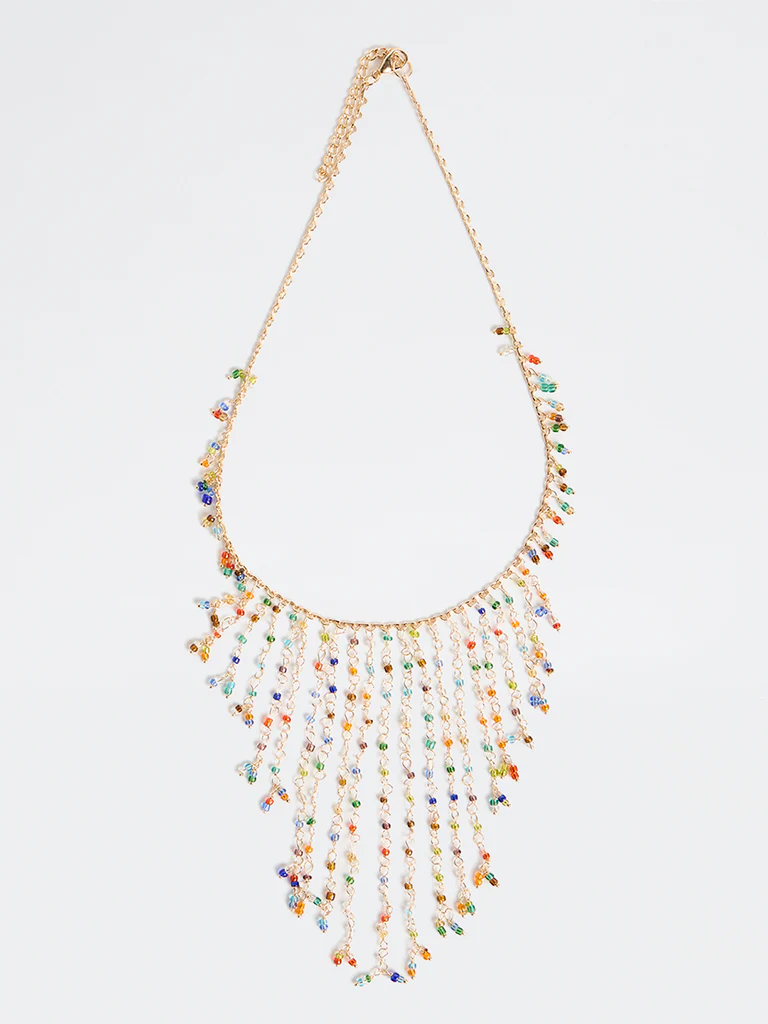 Westside Accessories Multi Color Beaded Trendy Necklace