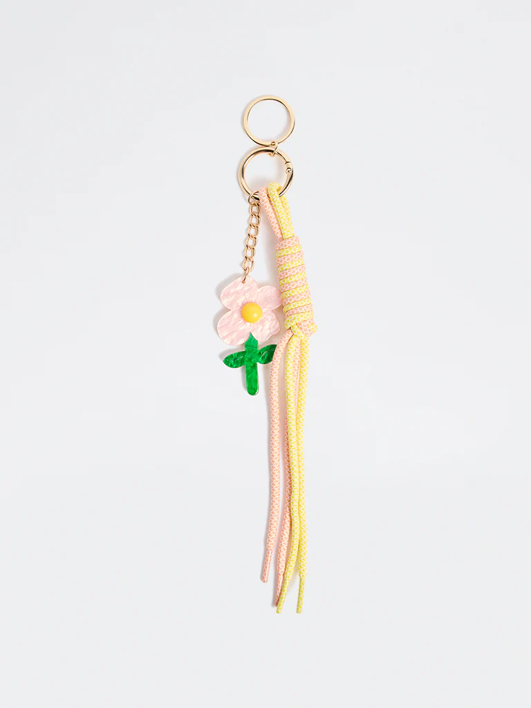 Westside Accessories Multicolour Acrylic Flower Bag Charm