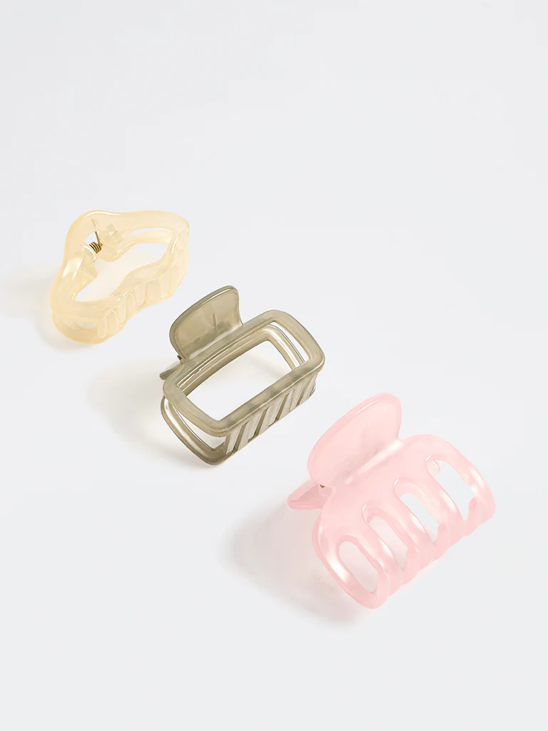 Westside Accessories Multicolour Claw Clips - Pack of 3 - Image 2
