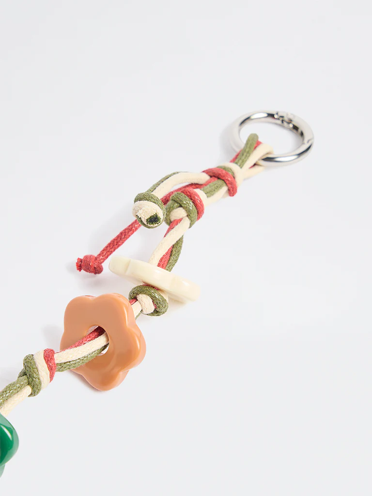Westside Accessories Multicolour Flower and Cord Bag Charm - Image 2