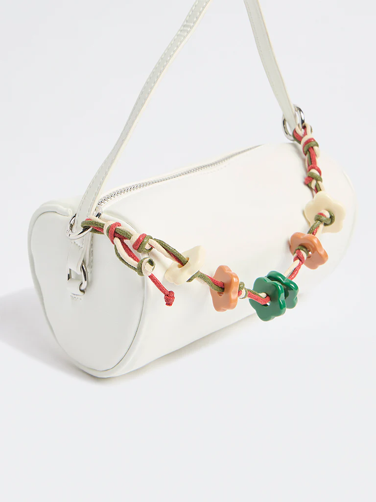 Westside Accessories Multicolour Flower and Cord Bag Charm - Image 3