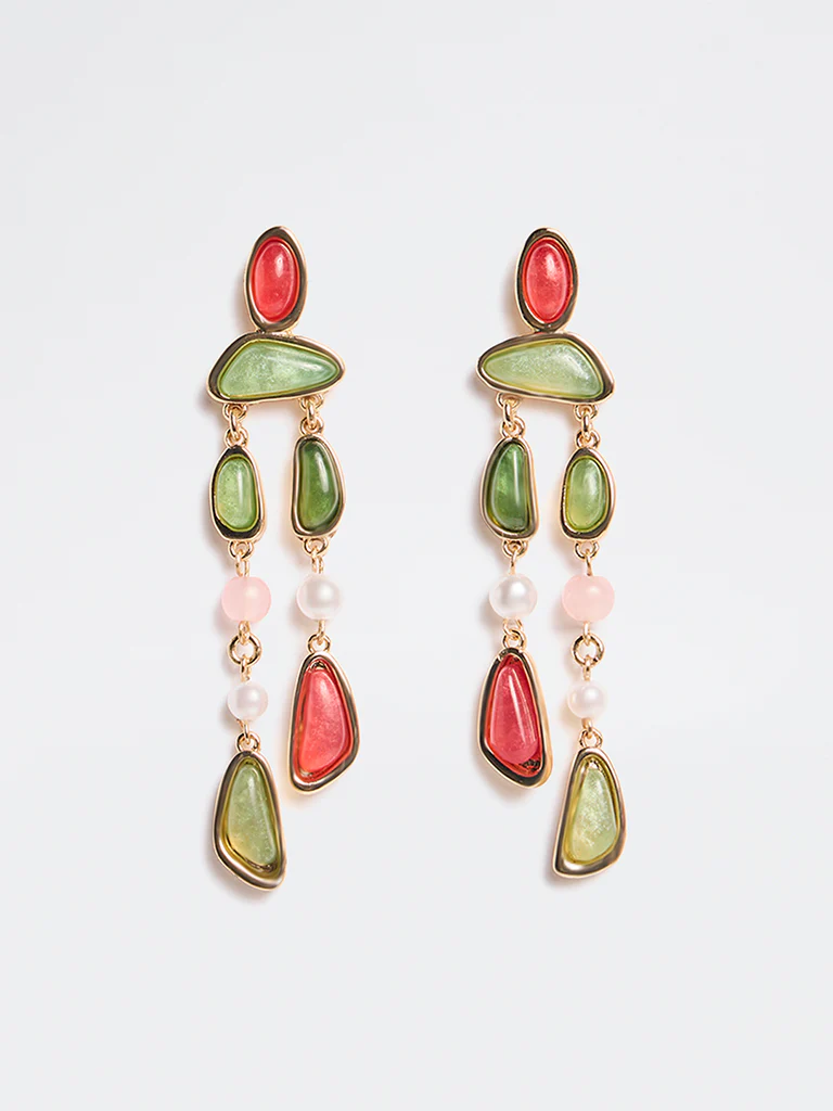 Westside Accessories Multicolour Resin Dangler Earrings