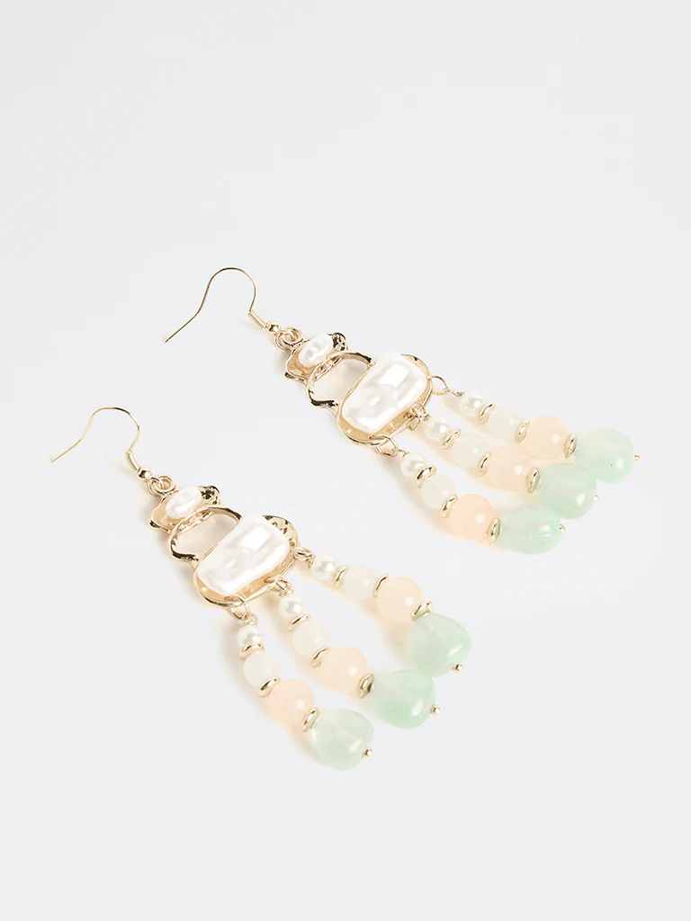 Westside Accessories Multicolour Statement Dangler Earrings - Image 2