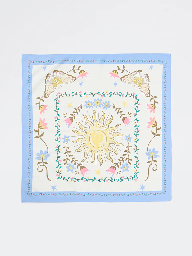 Westside Accessories Multicolour Sun and Floral Printed Scarf - Image 3