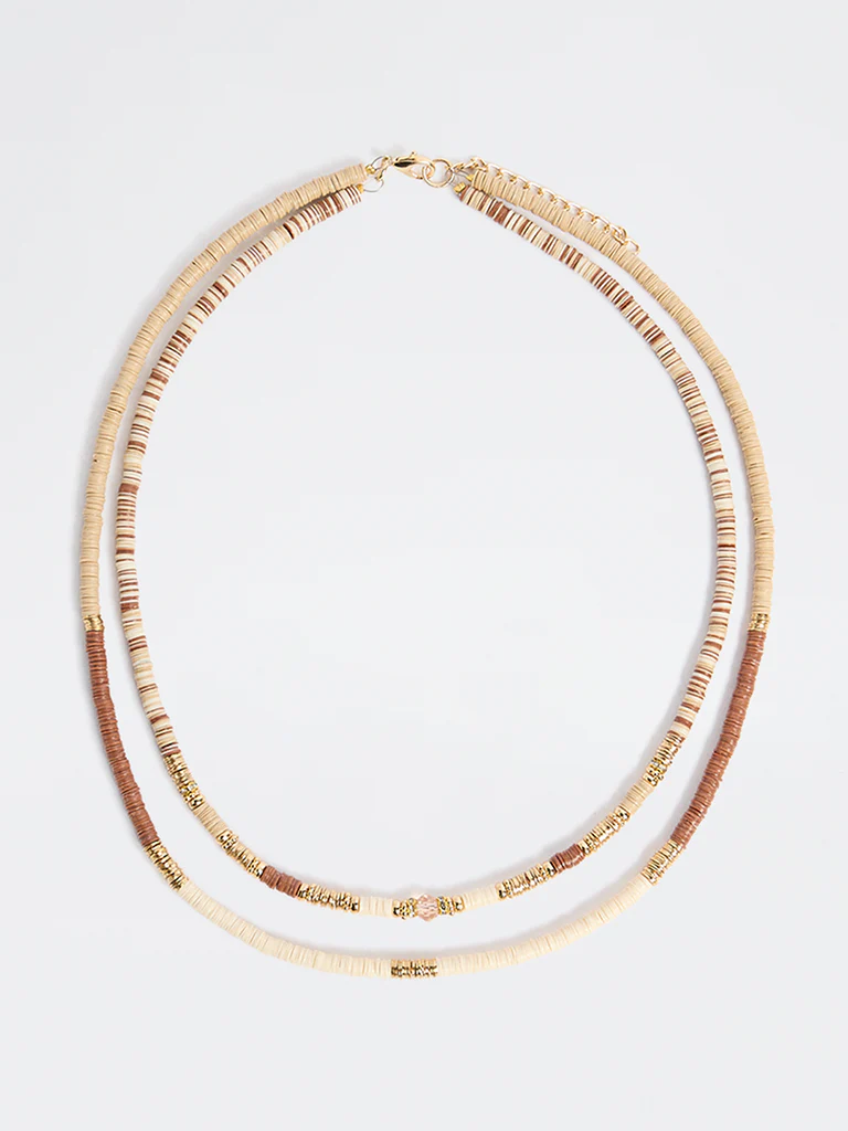 Westside Accessories Multicolour Two Layer Beaded Necklace