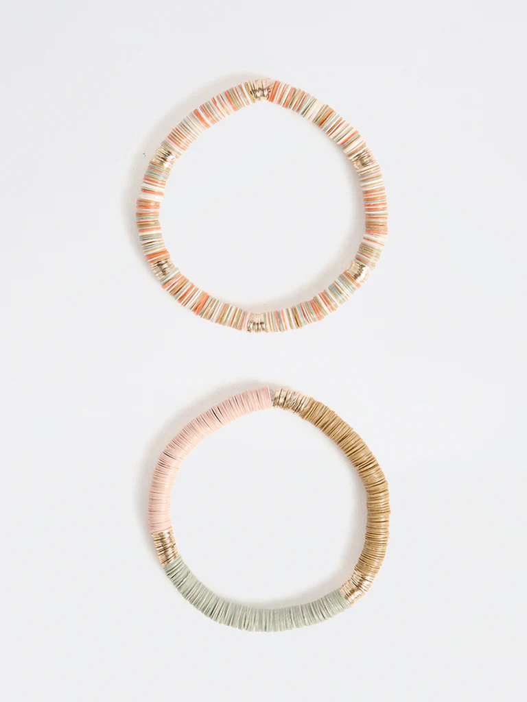 Westside Accessories Multicoloured Beaded Elastic Bracelets