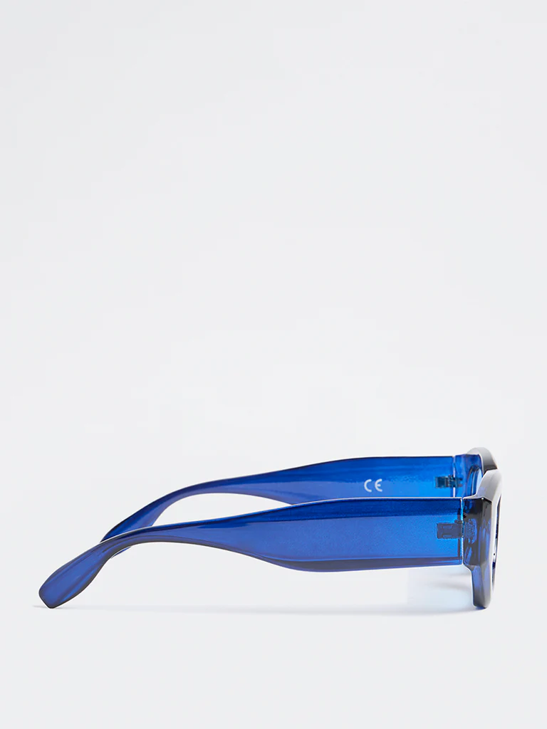 Westside Accessories Navy Transparent Sunglasses - Comes with a Pouch and Cleaning Cloth - Image 3