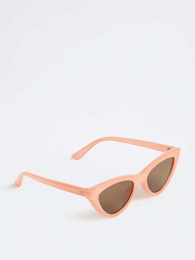 Westside Accessories Orange Cat-Eye Sunglasses with Pouch - Image 2
