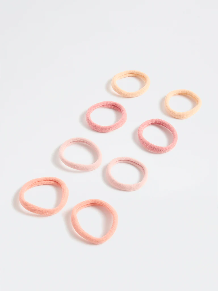 Westside Accessories Pink Ombre Hair Ties - Pack of 8 - Image 2